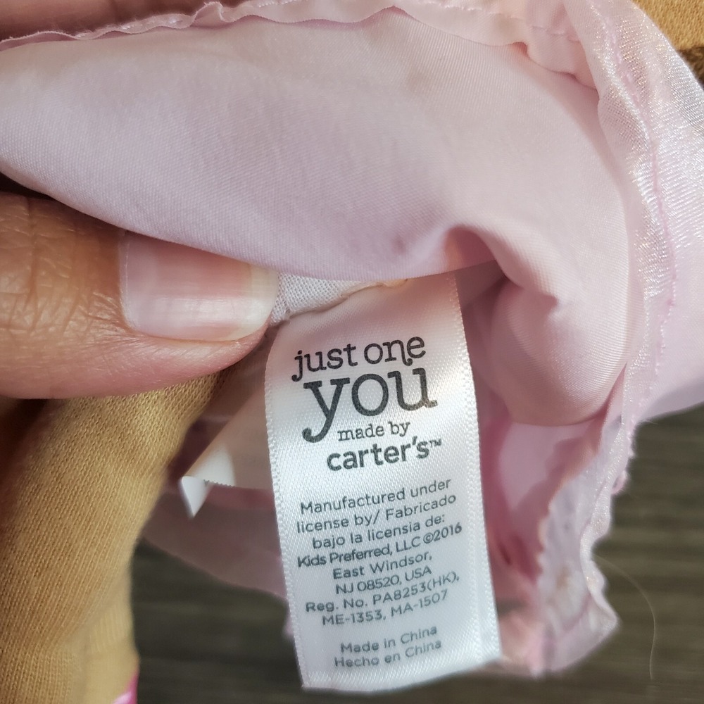 CARTER'S JUST ONE YOU 2016 PINK PRINCESS 11" Plush Rattle Doll Dark Skin Tone - Picture 4 of 6